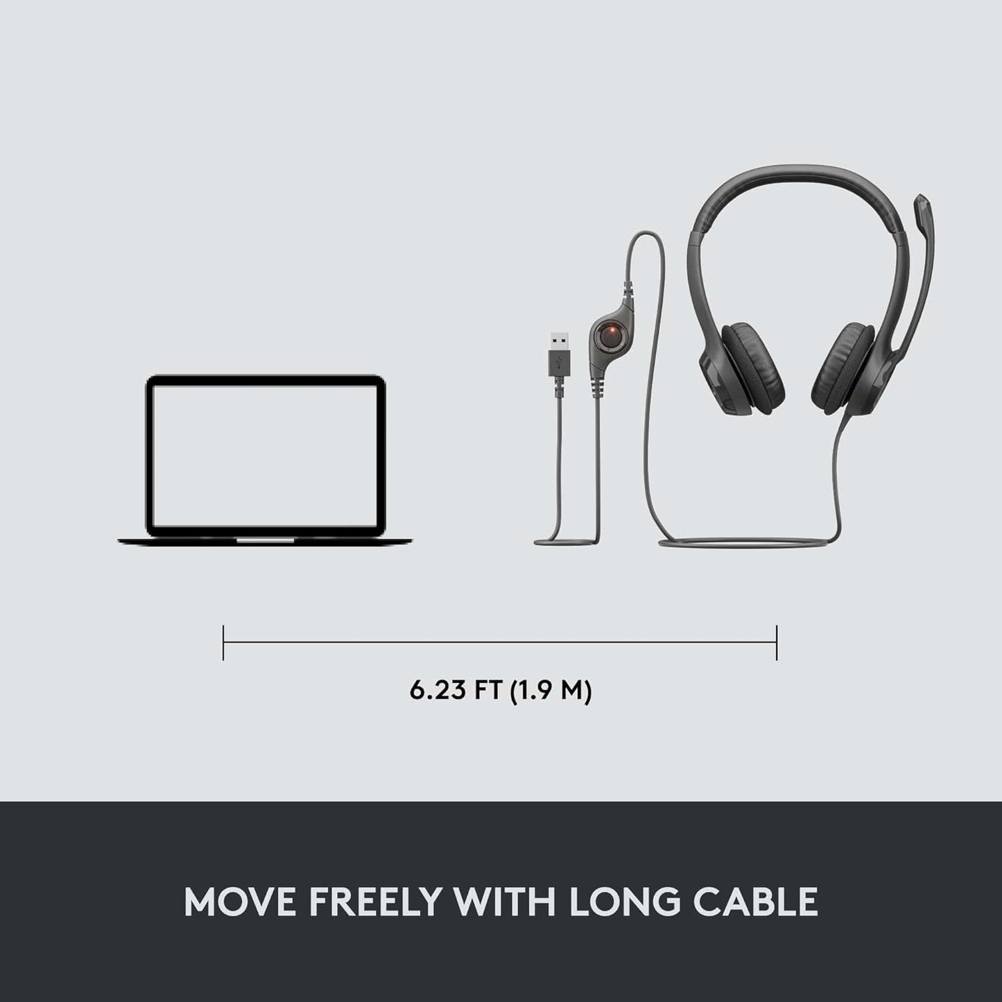 Logitech USB Headset H390 (Black)
