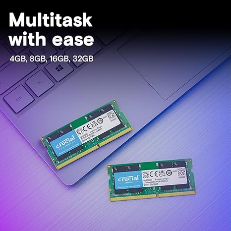 Crucial Laptop 16GB Kit (8GBx2) DDR4-3200 SODIMM