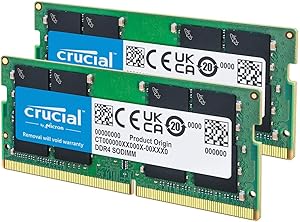 Crucial Laptop 16GB Kit (8GBx2) DDR4-3200 SODIMM
