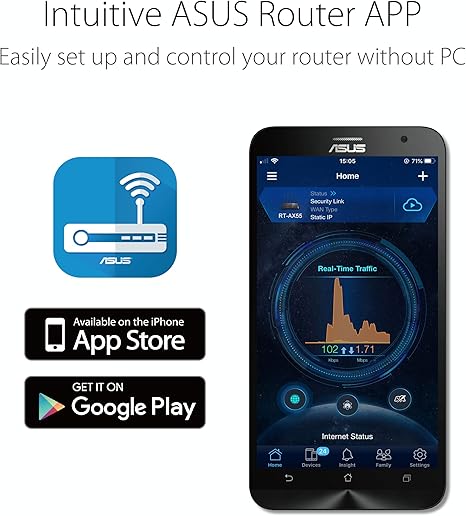ASUS RT-AX1800S Dual Band WiFi 6 (802.11ax) router