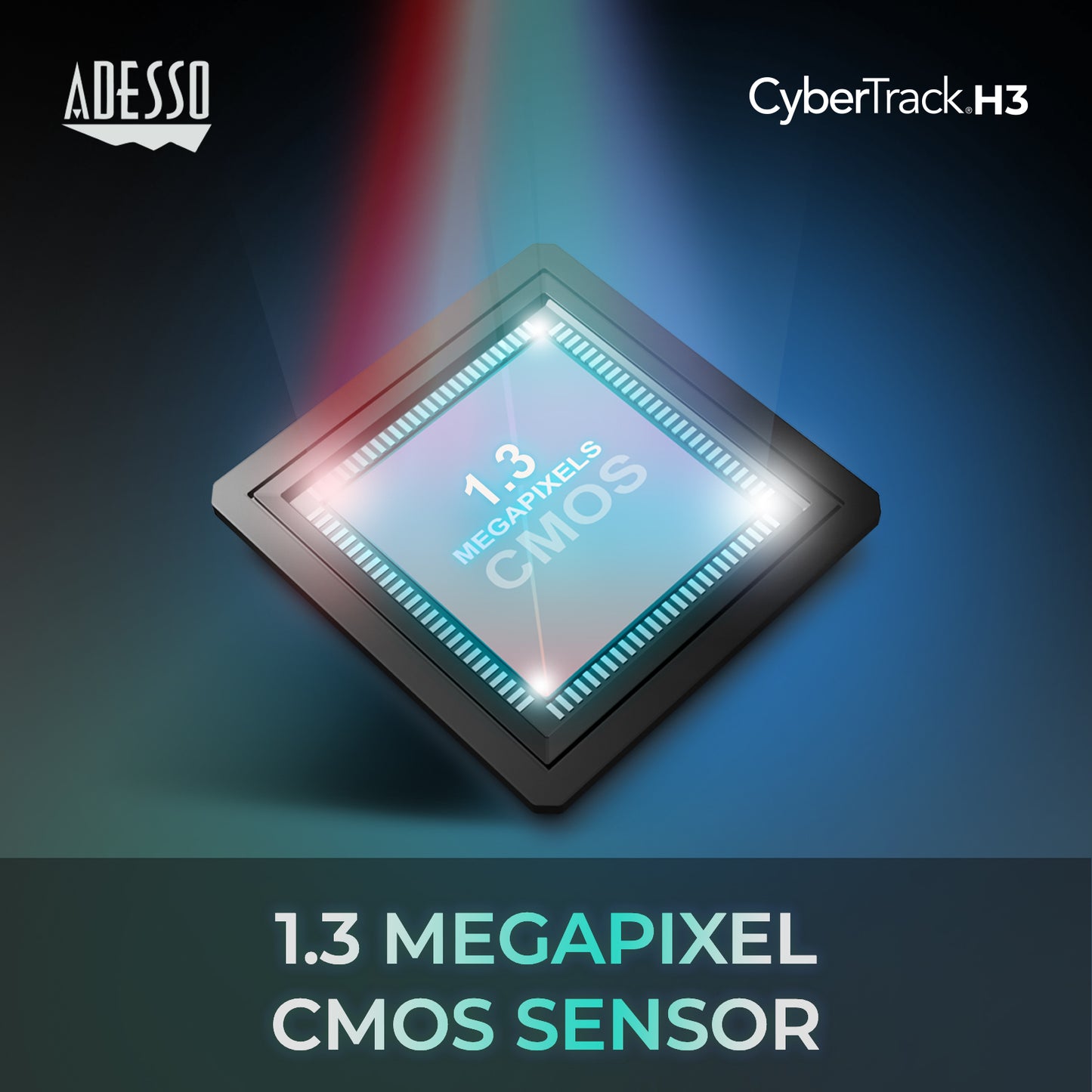 Adesso CyberTrack H3 720p USB Webcam with Built-in Microphone