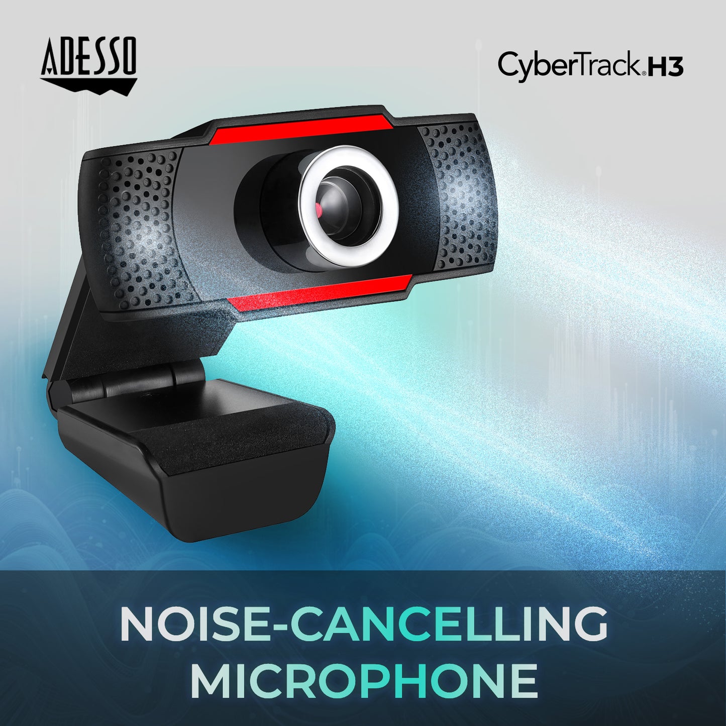 Adesso CyberTrack H3 720p USB Webcam with Built-in Microphone