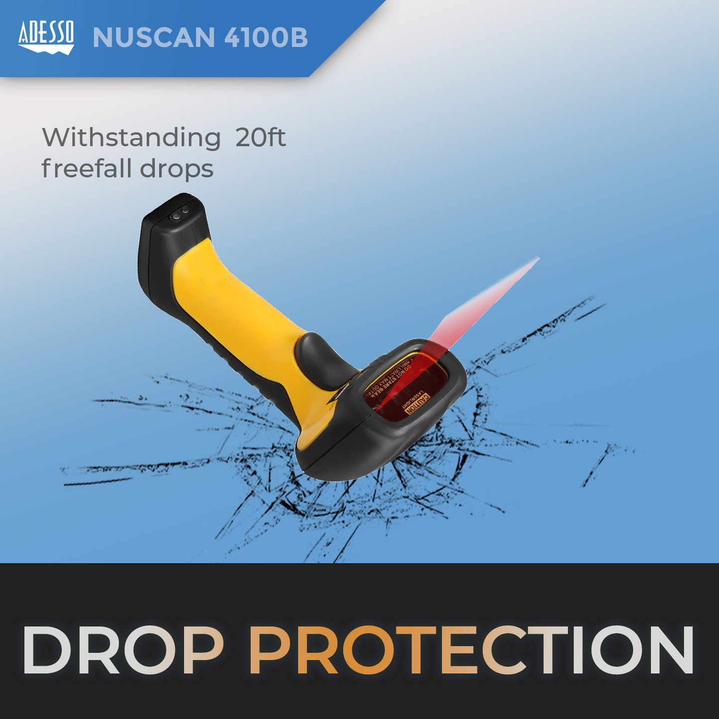 Adesso NuScan 4100B Bluetooth CCD Barcode Scanner