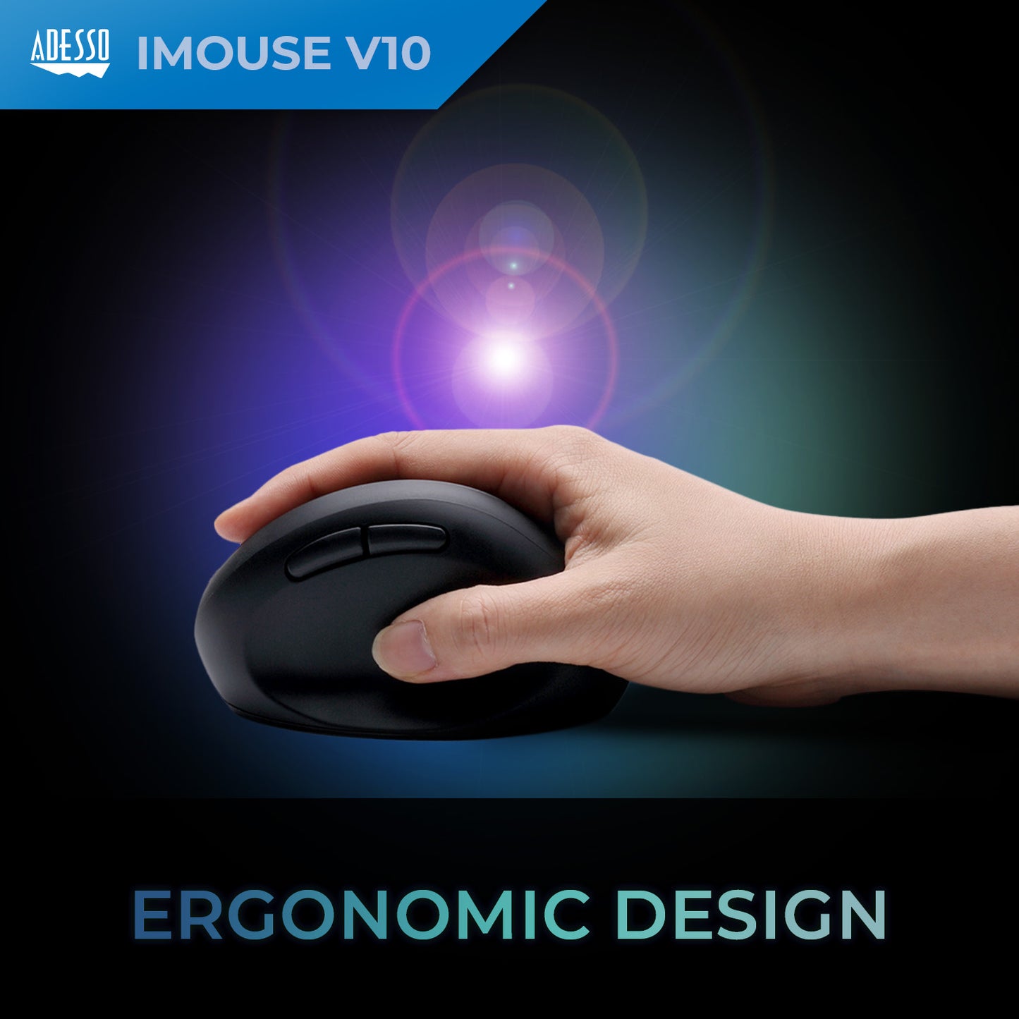 2.4 GHz Wireless Vertical Ergonomic Mouse - Adesso