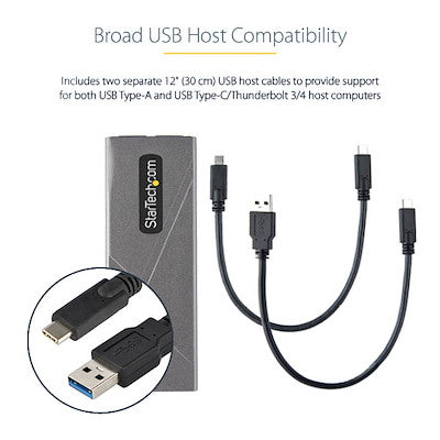 M.2 PCIe NVMe/M.2 SATA SSD USB Enclosure