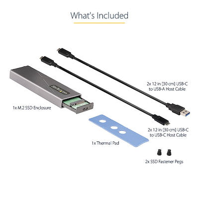 M.2 PCIe NVMe/M.2 SATA SSD USB Enclosure