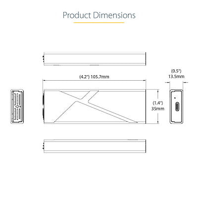 M.2 PCIe NVMe/M.2 SATA SSD USB Enclosure