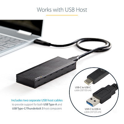 USB-C 10Gbps to M.2 NVMe or M.2 SATA ssd Enclosure