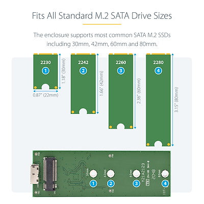 M.2 SSD Enclosure for M.2 SATA ssd- USB 3.0 (5Gbps) with UASP - TAA