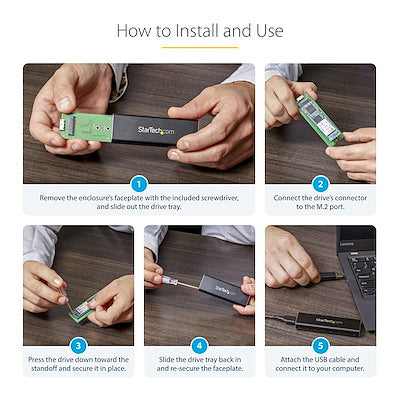 M.2 SSD Enclosure for M.2 SATA ssd- USB 3.0 (5Gbps) with UASP - TAA