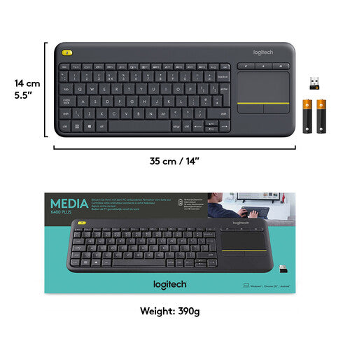 Logitech K400 Plus Wireless Touch Keyboard 920-007119