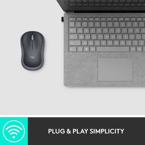 Logitech M185 Wireless Mouse (Swift Gray)