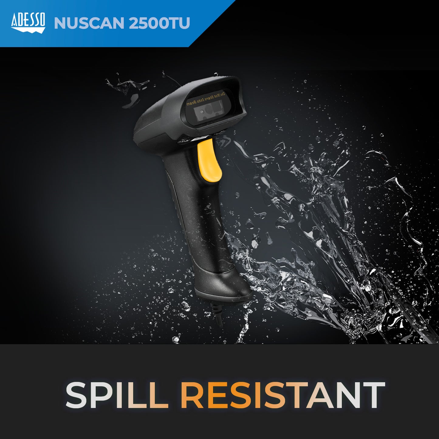 NuScan 2500TU Spill Resistant Antimicrobial 2D Barcode Scanner