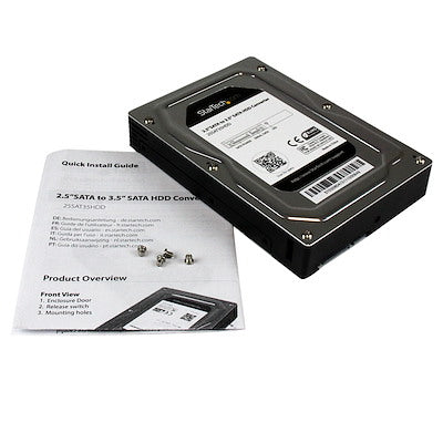 2.5” to 3.5” SATA Aluminum Hard Drive Adapter Enclosure with SSD / HDD Height up