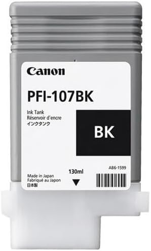 Canon Brand Name PFI-107BK Black Ink Cartridge 130ml
