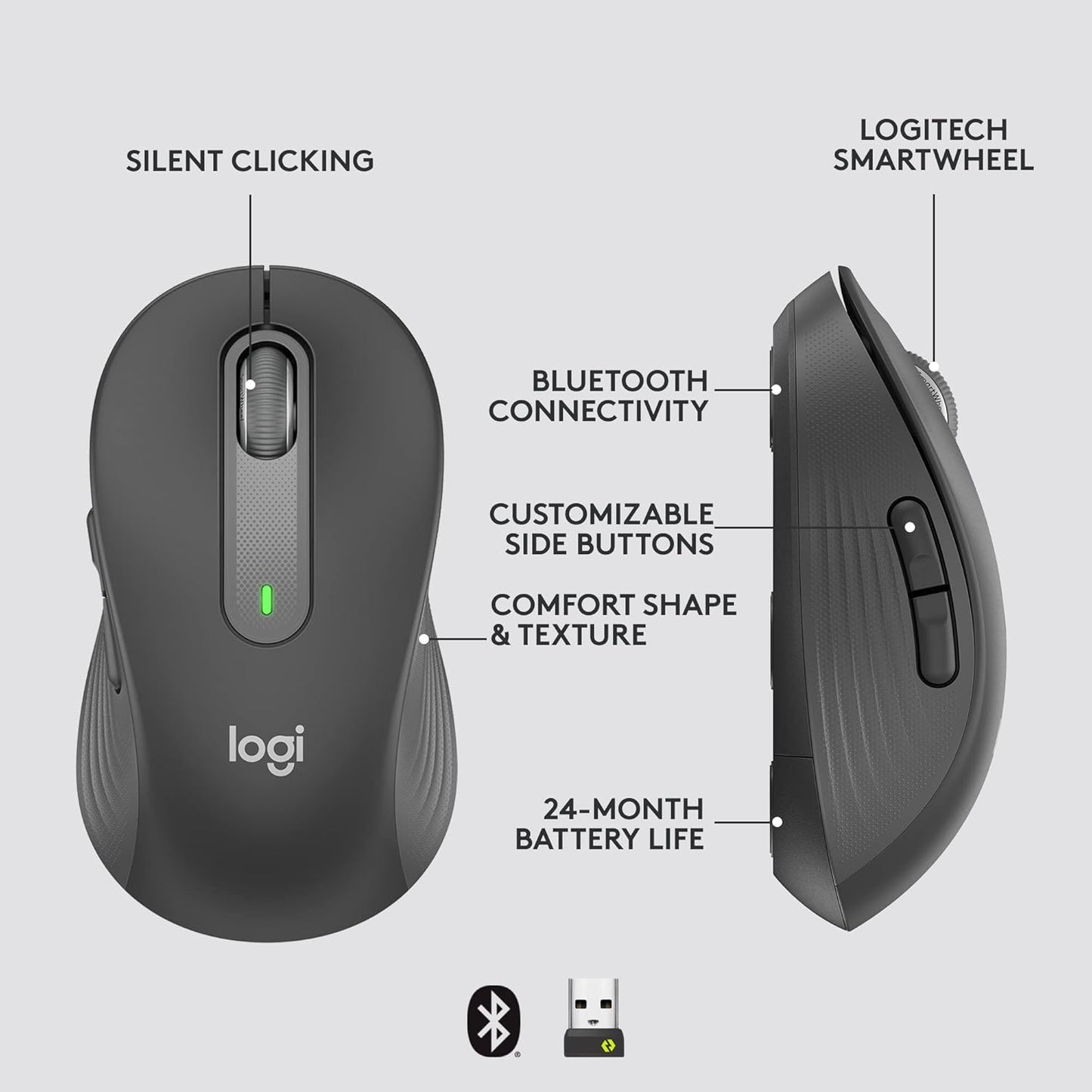 Logitech Signature M650 for Business Mouse (Graphite)