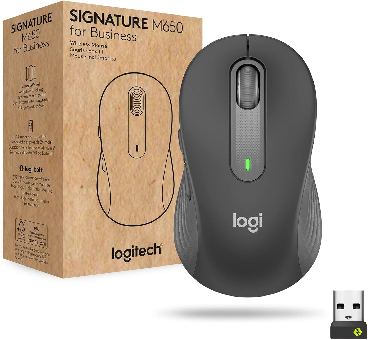 Logitech Signature M650 for Business Mouse (Graphite)