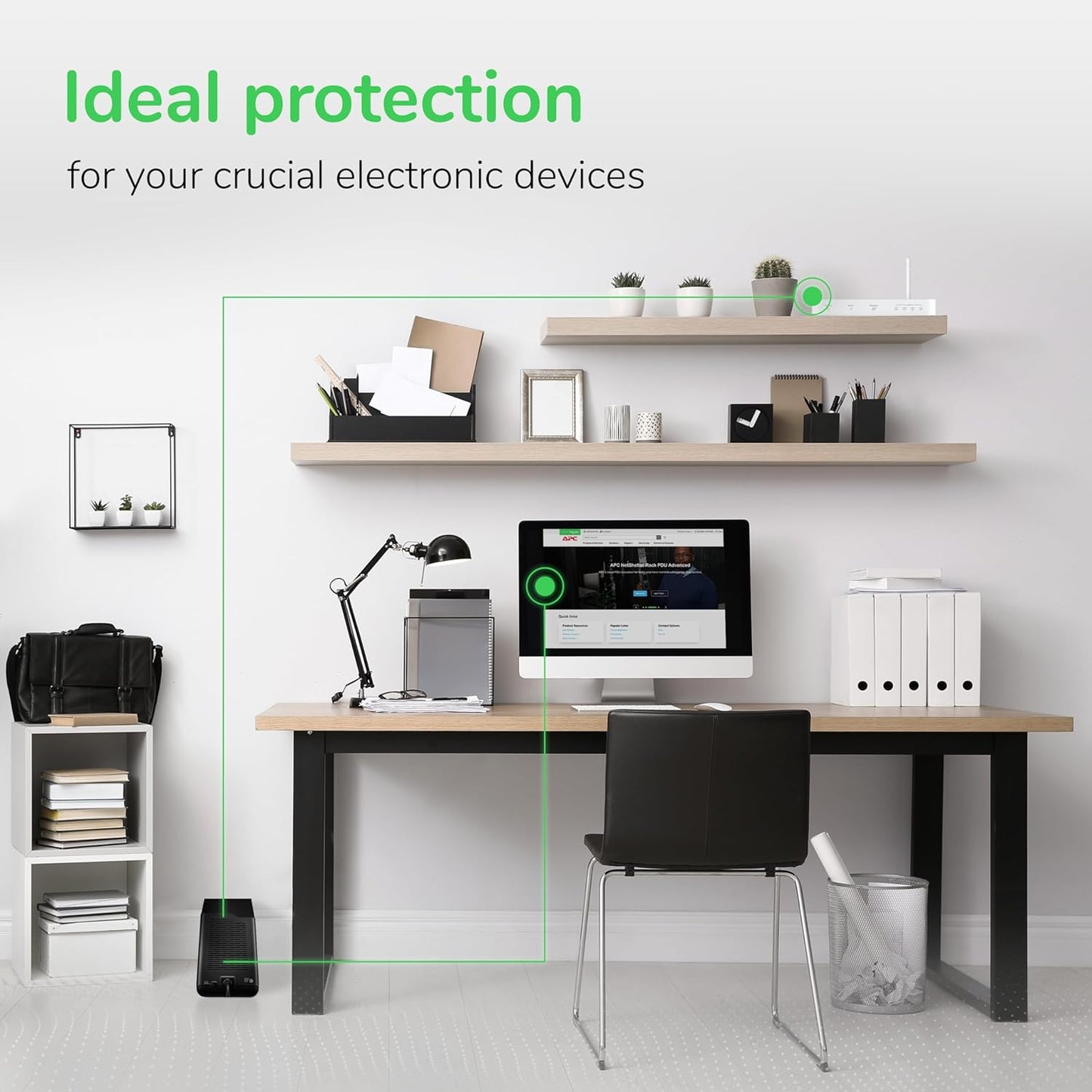 APC Back-UPS 600VA UPS Battery Backup (BE600M1)
