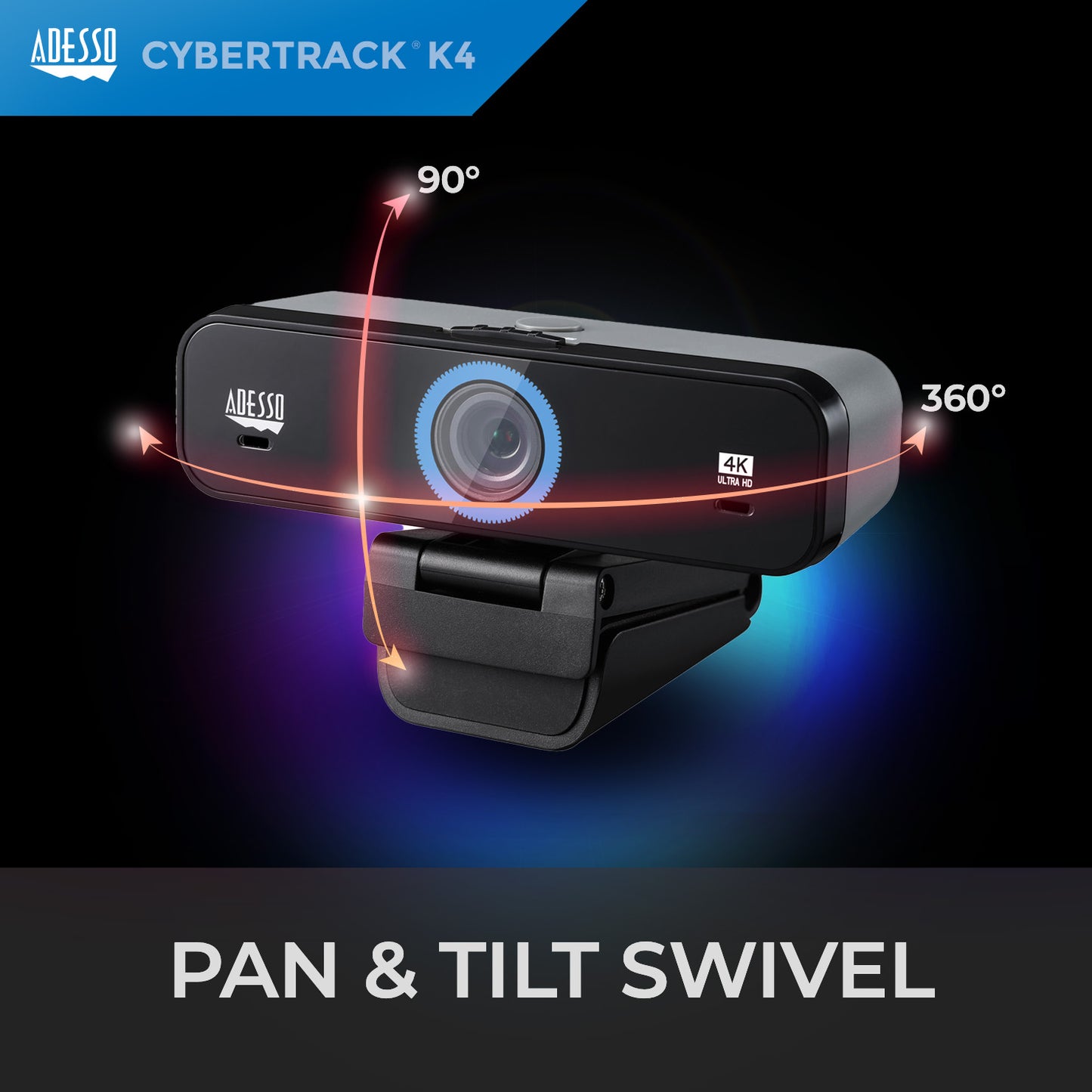 Adesso CyberTrack K4 Ultra HD Fixed Focus Webcam