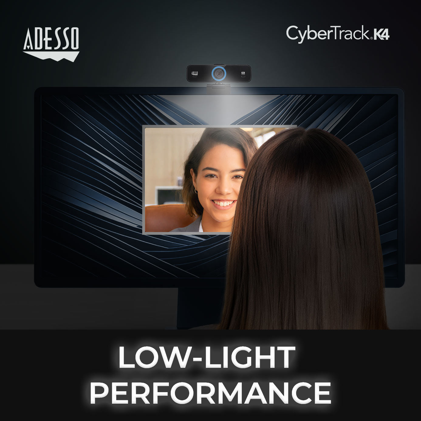 Adesso CyberTrack K4 Ultra HD Fixed Focus Webcam