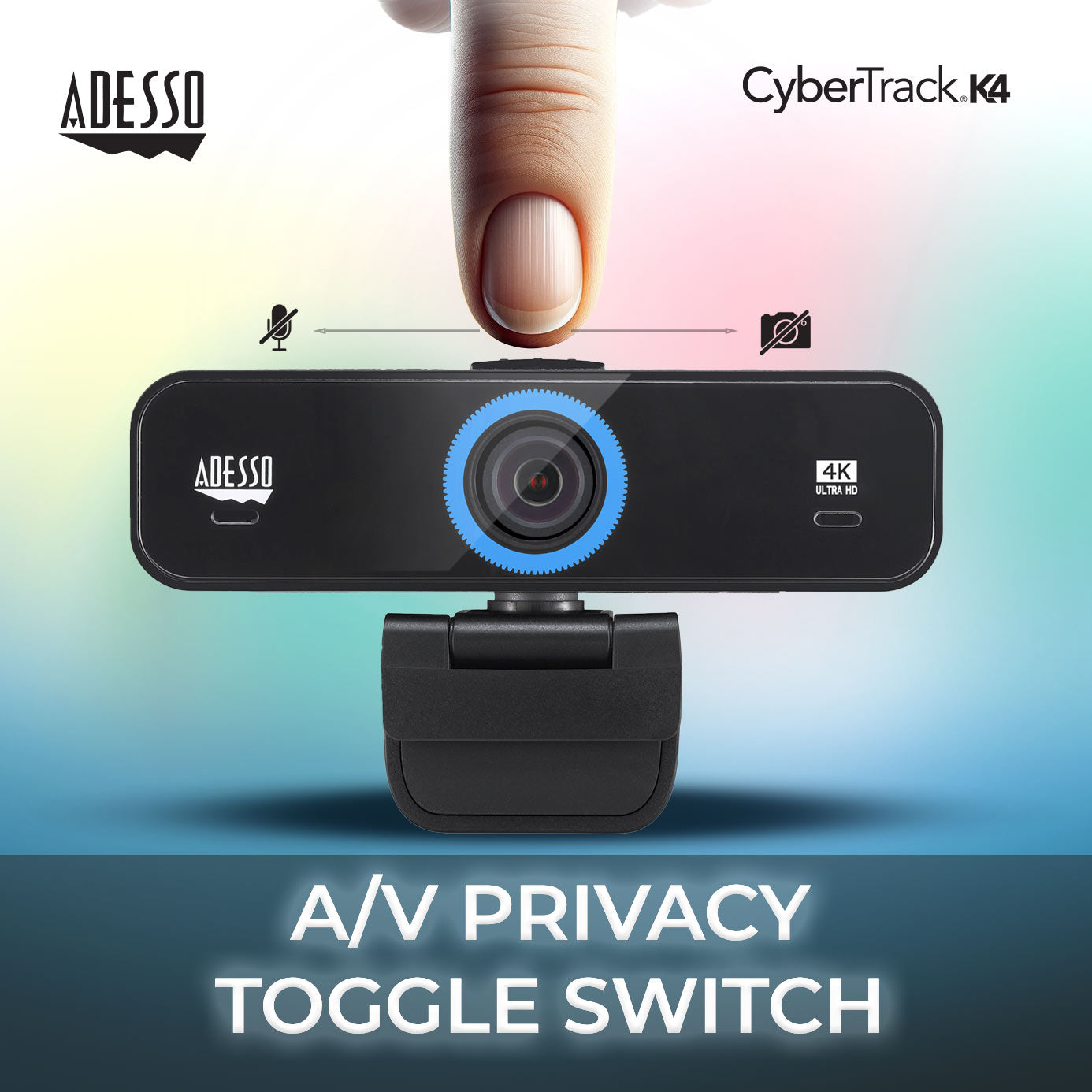 Adesso CyberTrack K4 Ultra HD Fixed Focus Webcam