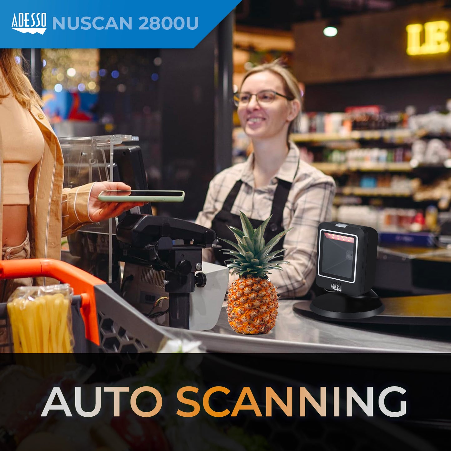2D Desktop Hand-free Barcode Scanner (USB)
