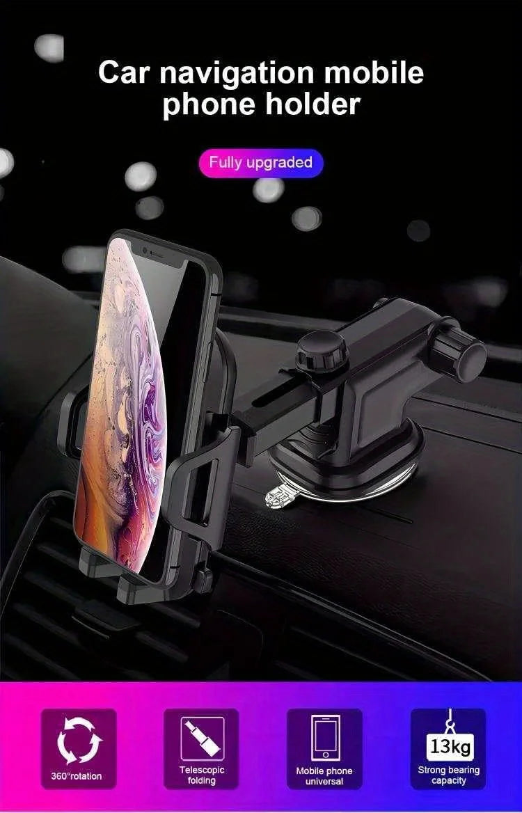 360° Rotating Car Phone Holder – Strong Suction Cup Mount for iPhone, Samsung, Xiaomi, Huawei & More