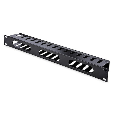 Horizontal 1U Server Rack Cable Management Finger Duct w/ Cover - 19"