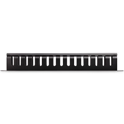 Horizontal 1U Server Rack Cable Management Finger Duct w/ Cover - 19"