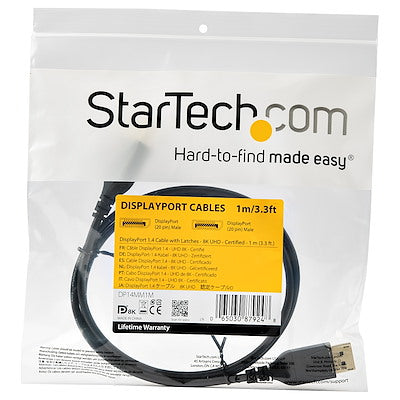 3ft Certified 8K DisplayPort 1.4 Cable