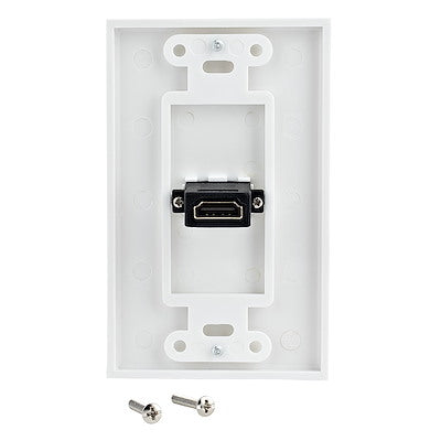 Single Outlet Female HDMI Wall Plate White