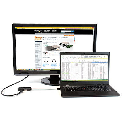Travel A/V adapter: 3-in-1 Mini DisplayPort to DisplayPort DVI or HDMI converter