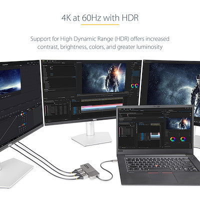 StarTech.com 3-Port USB-C Multi-Monitor Adapter